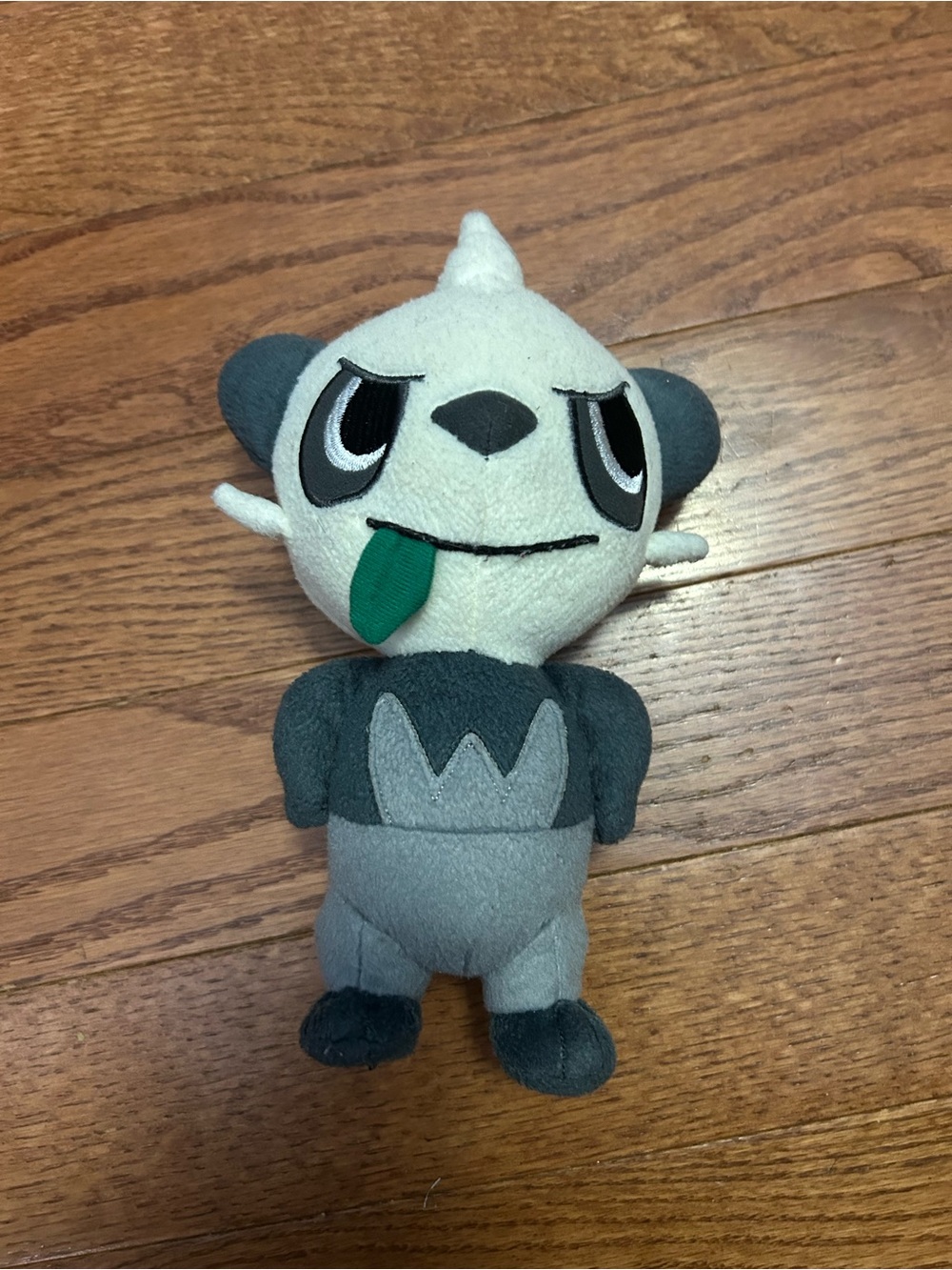 Tomy Pokémon Panchan White & Gray Ghost-Type Plush with Green Tongue